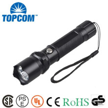 TOPCOM 1 mode rechargeable battery led blacklight 365nm UV led flashlight